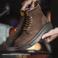 Men's Casual Retro Platform Middle High Top Suede Martin Boots Meifu Market