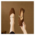 French Retro Square Toe Low-cut Suede Pumps Women's Autumn New Meifu Market