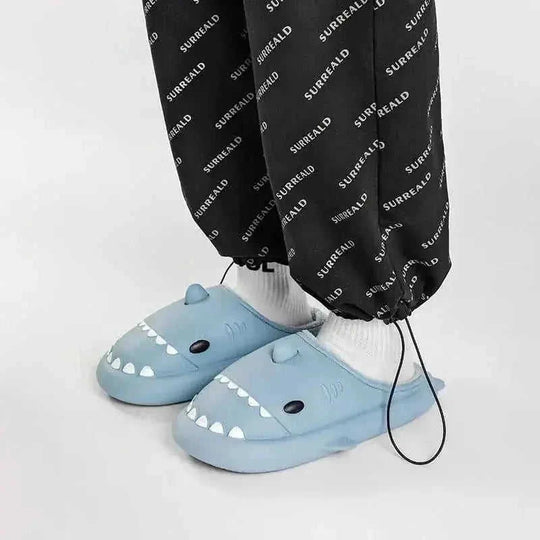 eva waterproof slippers | cartoon shark house shoes | winter indoor slippers | ultrasonic cleaning
