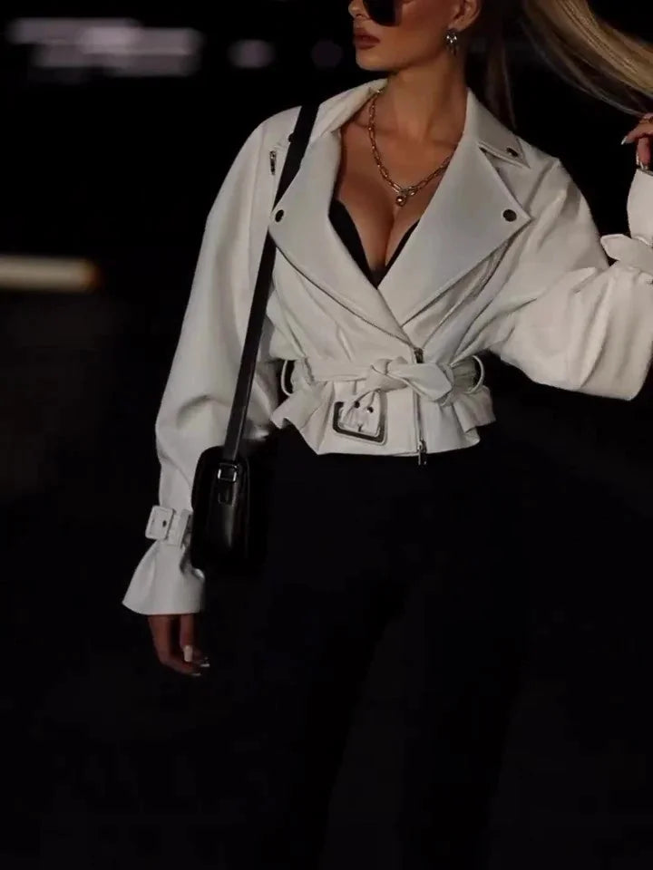 genuine leather jacket | cropped biker jacket | womens leather jacket | energy saving