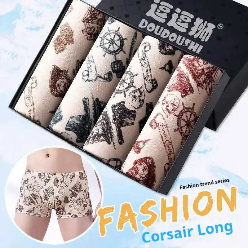 Men's Boxer Briefs 4-Pack - Breathable Seamless Athletic Underwear Meifu Market