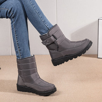 Snow Boots Winter Warm Plush Shoes Women Waterproof Low Heels Platform Ankle Boots Female Shoes 