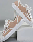 Women's Solid Color Flat Platform Sneakers 