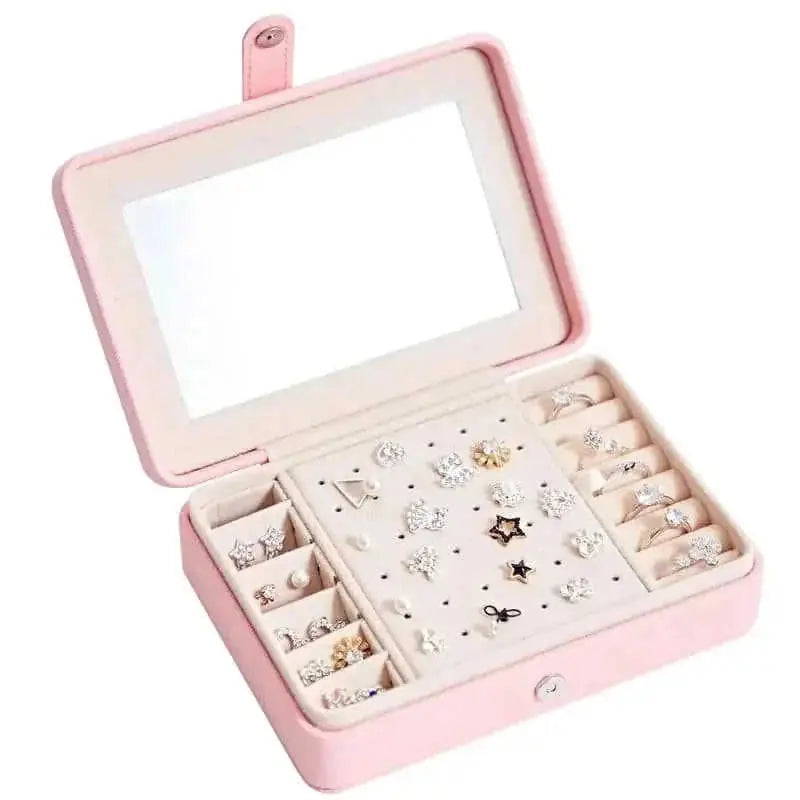 Multifunctional Jewelry Storage Box For Earrings, Earrings, Rings Blue - complete package contents