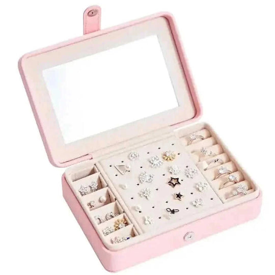 Multifunctional Jewelry Storage Box For Earrings, Earrings, Rings Blue - complete package contents