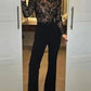 see-through lace jumpsuit | black lace long-sleeved jumpsuit | stretchy lace bodysuit | energy saving