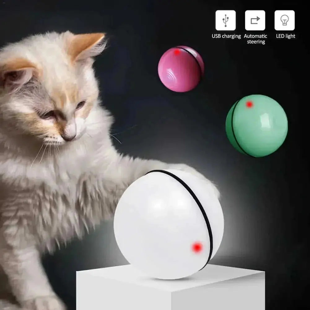 automatic laser ball | interactive cat toy ball | usb rechargeable cat toy | energy saving