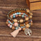 elastic bangle bracelet set | wooden beads jewelry | adjustable tree of life bracelet | ultrasonic cleaning