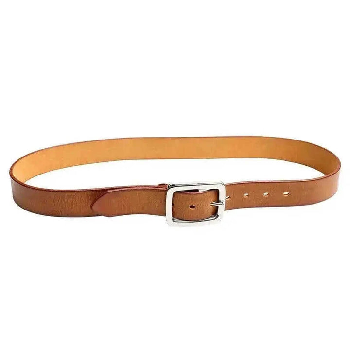 Retro Thick Pure Steel Hand-rub Color Men's Belt - view 10 (material: leather | color: black, brown)