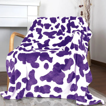 Cows Pattern Printed Flannel Digital Blanket