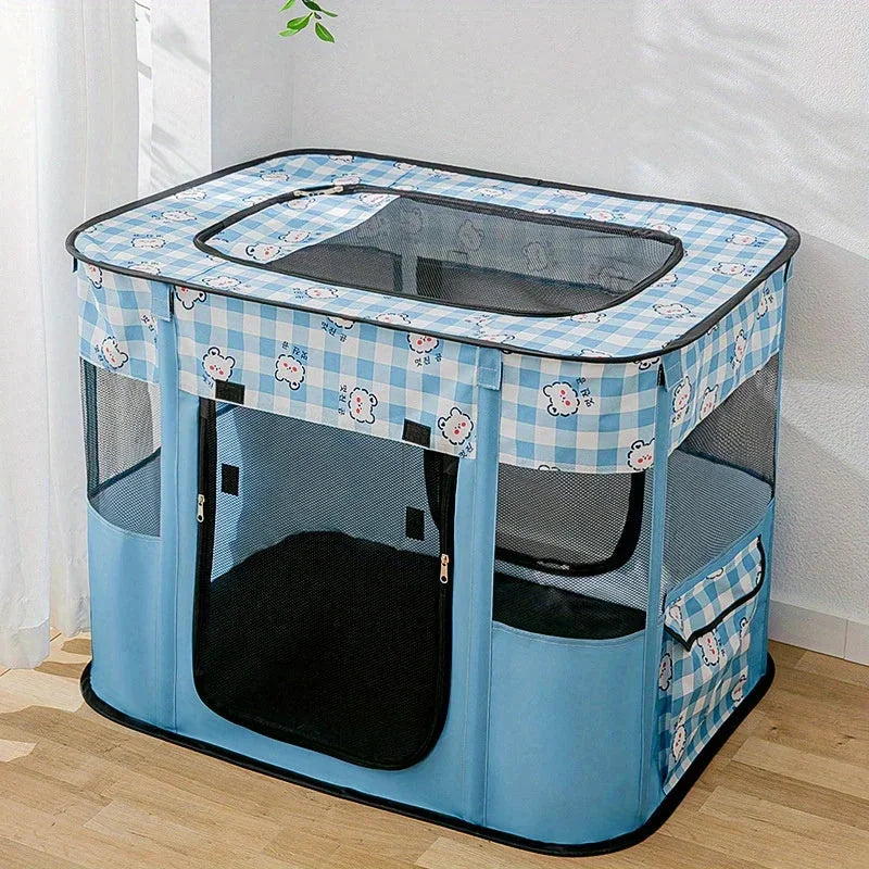 foldable pet playpen | portable dog crate for travel | collapsible cat kennel | ultrasonic cleaning