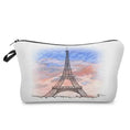 waterproof cosmetic bag | travel makeup bag for women | eiffel tower printed toiletry bag | energy saving