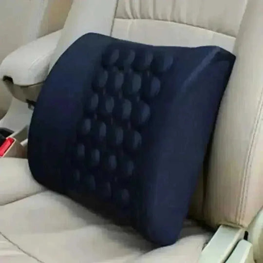 12V Car Massager Chair Pad - Neck & Waist Pillow for Pain Relief - view 6 (material: cotton | pattern: check)