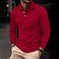 Buckle European And American Men's Daily Casual Polo Collar Long Sleeve Polo Wear - Meifu Market