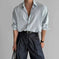 oversized fit shirt | linen cotton blend | vintage striped pattern | ultrasonic cleaning