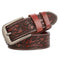 genuine leather belt for men | full grain cattlehide leather | heavy duty brass buckle | energy saving