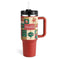 oz insulated tumbler with straw | stainless steel vacuum insulation | large capacity coffee mug | energy saving
