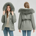 Waist Trimming Short Hooded New Big Fur Collar Coat Women's Clothing Meifu Market