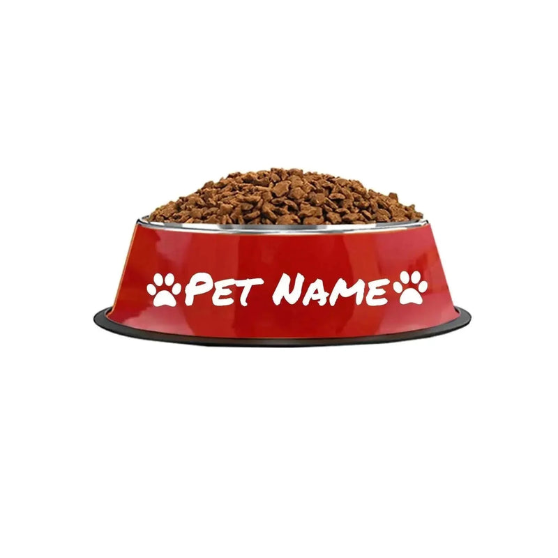 non-slip pet food bowl | personalized name dog bowl | heavy-duty pet water dish | ultrasonic cleaning