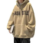 American Hooded Sweater Men's Plus Velvet Autumn And Winter Type Loose