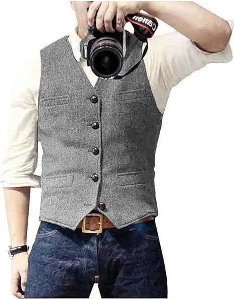 Fashion Casual Herringbone Men's Vest