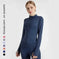 quick-dry yoga jacket | slim fit workout jacket | moisture wicking sports top | energy saving