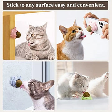 Catnip Balls That Stick On Wall Catnip Balls For Cat Catnip Toys For Cats Healthy Kitty Teeth Cleaning Dental Chew Toys Cat Wall Treats Meifu Market