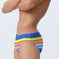 Men's Multi-Color Stripe Print Swim Briefs Holiday Beachwear Meifu Market