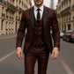 wool blend three piece suit | slim fit wedding suit | groom tuxedo with vest | energy saving