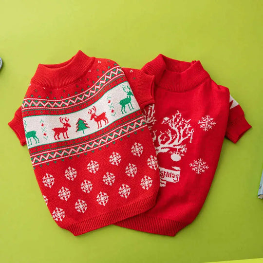 Christmas Tree Elk Christmas Dog Sweater Meifu Market