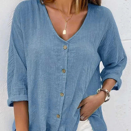 lightweight cotton fabric | breathable summer tops | v-neck tshirt women | ultrasonic cleaning