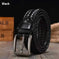 genuine leather belt | adjustable pin buckle | handmade leather goods | energy saving