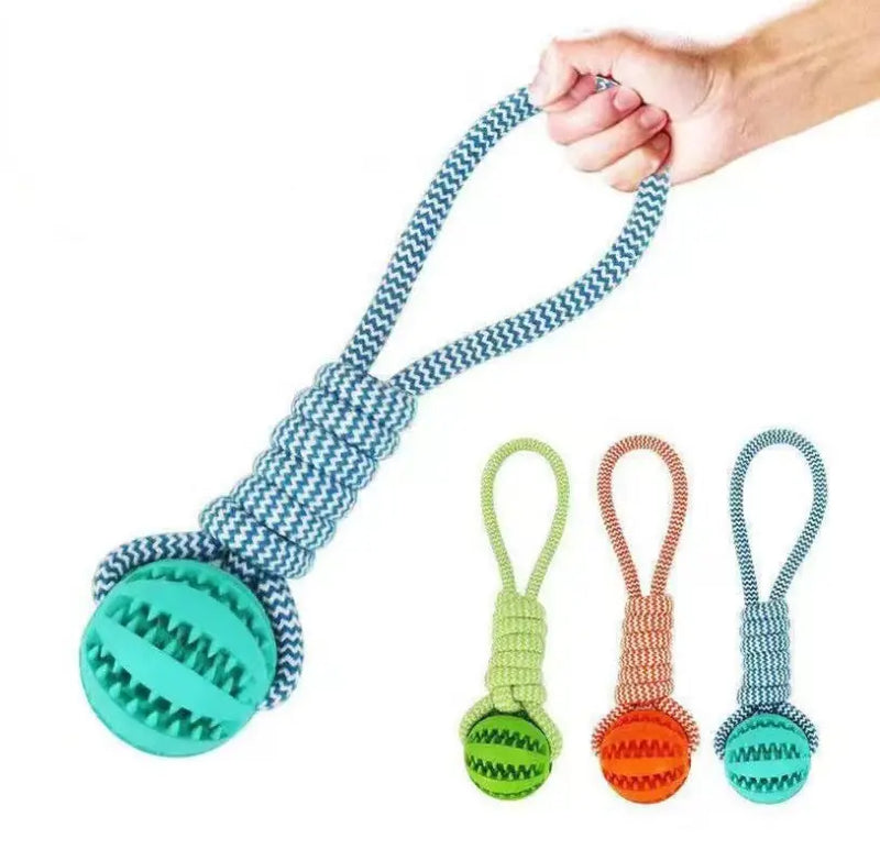 Dog Toys Treat Balls Interactive Hemp Rope Rubber Leaking Balls For Small Dogs Chewing Bite Resistant Toys Pet Tooth Cleaning Bite Resistant Toy Ball For Pet Dogs Puppy Meifu Market