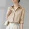 vintage satin button down shirt | oversized checkered blouse | lightweight satin shirt | energy saving