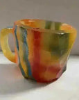 400ml Resin Crystal Coffee Mug - Elegant Mineral Design with Handle - view 29 (pattern: check)