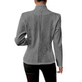 Women's Blazer Jacket Suit Coat Single-breasted Stand Collar Tops Slim Outerwear Temperament Office Jacket Meifu Market