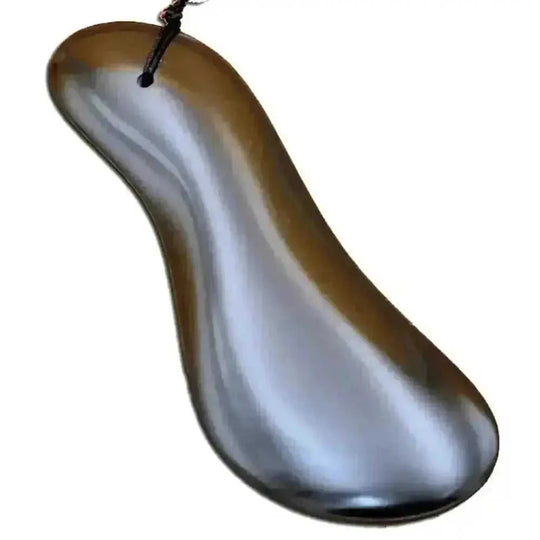 5A Si Bin Bian Stone Gua Sha Massager - Face & Body Slimming Tool - view 8 (color: black | pattern: check)