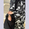 abaya with drop shoulder sleeves | printed kaftan robe | long sleeve maxi dress | ultrasonic cleaning