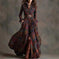 French Retro Plaid Dress - Plus Size Belted Waist Irregular Hem Dress Meifu Market