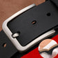 Cowhide Pin Buckle Belt Men's Single-layer Leather Punching Belt meifu market
