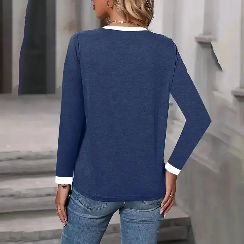 3 Pack Women's Long Sleeve T Shirts, Round Neck Basic Tops Fall Casual Trendy Tees Loose Fit Soft Clothes Outfits Meifu Market