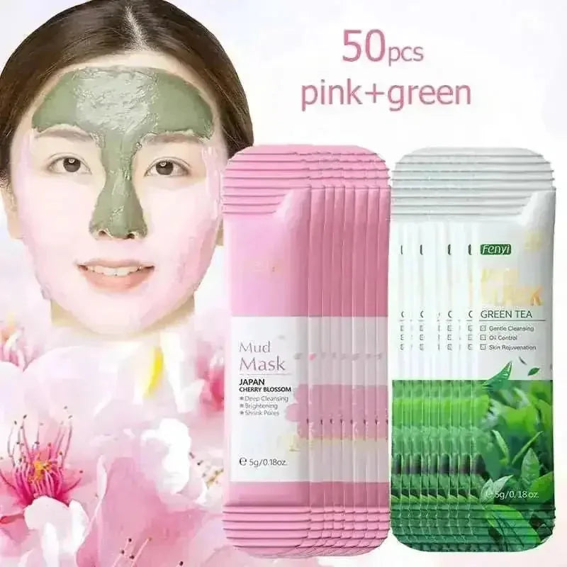 japan pink clay mask for face | deep cleansing facial mask | moisturizing clay mask for dry skin | energy saving