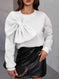Loose Slimming Bow Long Sleeve Sweater Meifu Market