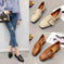 genuine leather loafers | slip-on flats for women | pointed toe ballet flats | energy saving