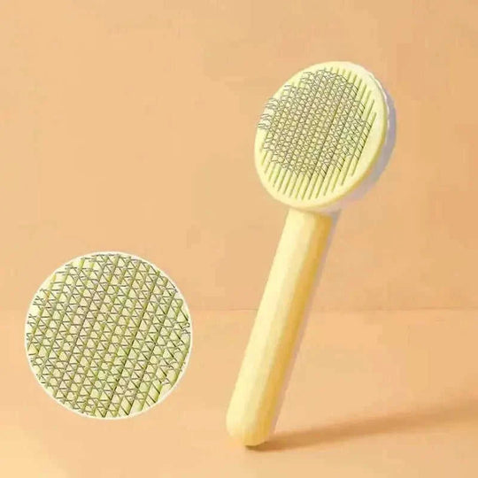 Groom Your Pet With Ease: 1pc Pet Grooming Brush With Stainless Steel Teeth & Dematting Comb For Dogs & Cats Grey - color ...