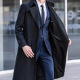 waterproof trench coat | wool blend overcoat | knee length mens coat | ultrasonic cleaning