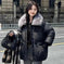 korean wool blend puffer jacket | oversized fit winter coat | lightweight thermal insulation | energy saving