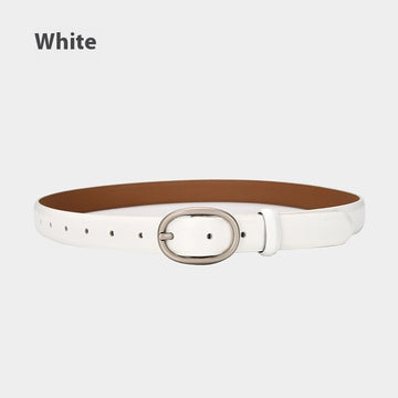 Women's Winter Jeans Strap Pant Belt Decoration Thin Belt Cowhide Black South Korea Simple meifu market