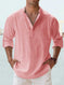Men's Long Staple Cotton Long Sleeve Stand Collar Shirt - Meifu Market