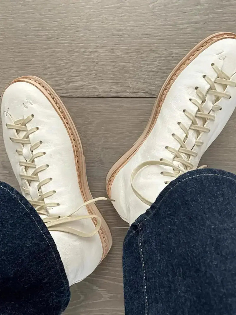 Leather Casual Shoes Platform Boxing Board Shoes Meifu Market